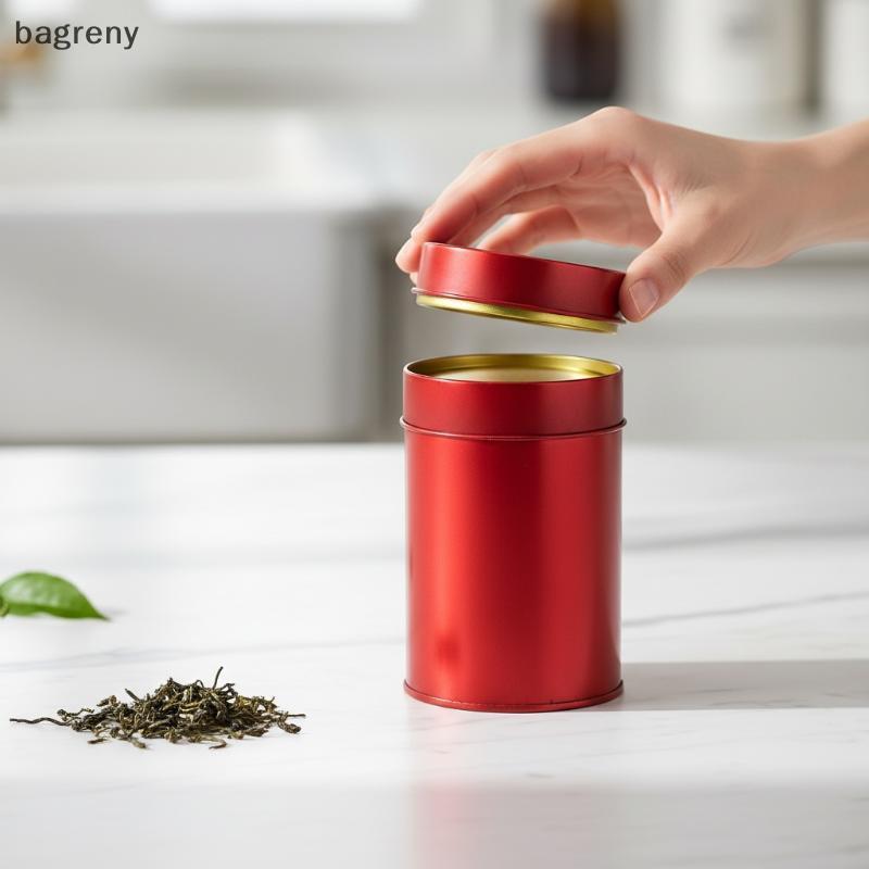[bagreny] Tampa Dupla Selada De Ferro Para Chá , Lata De Armazenamento De Metal Durável Despensa De Cozinha , Folhas Sol