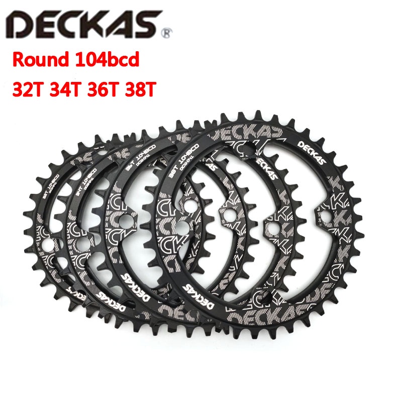 DECKAS 104BCD 32/34/36/38 T Rodada Estreito Amplo Peças Da Placa Do Dente Manivela MTB Mountain bike Bcd104 Bcd104 m785 m820