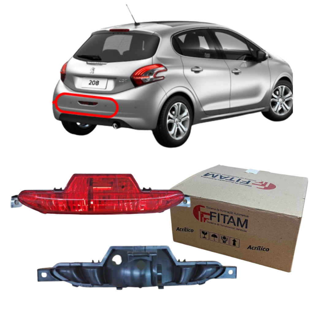 Lanterna Luz Neblina Parachoque Peugeot 208 De 2013 2014 2015 2016 2017 2018 2019 2020