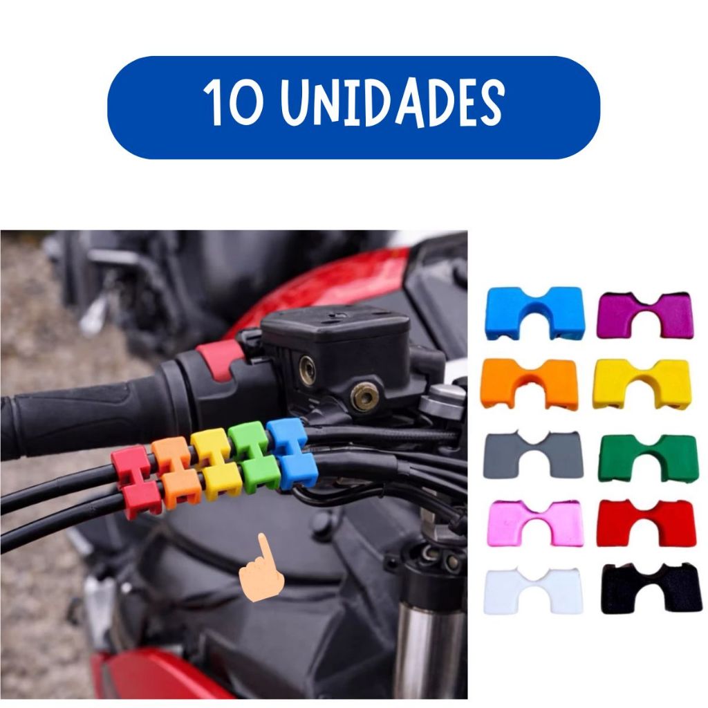 Kit 10 ou 20 Clip Organizador de Fios e Cabos para Moto Adaptador Suporte para Hashi