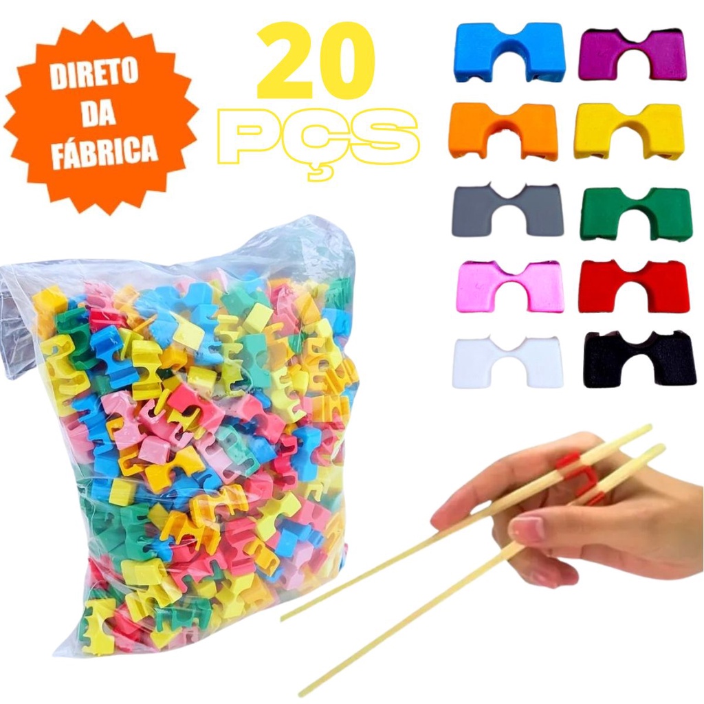 Adaptador Suporte Clip para Hashi Palitnho Japones Kit 20un Atacado Lojista