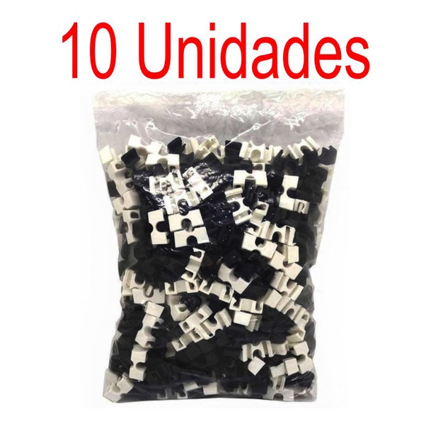 Kit 10 - Suporte Hashi Adaptador Clip - Preto e Branco ou Colorido - Várias Cores