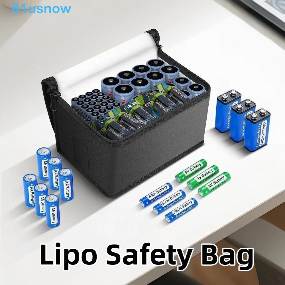 Saco De Segurança Dobrável Lipo , Bolsa À Prova De Fogo De Bateria D'água Com Alça Superior De Proteção Segura Para Port