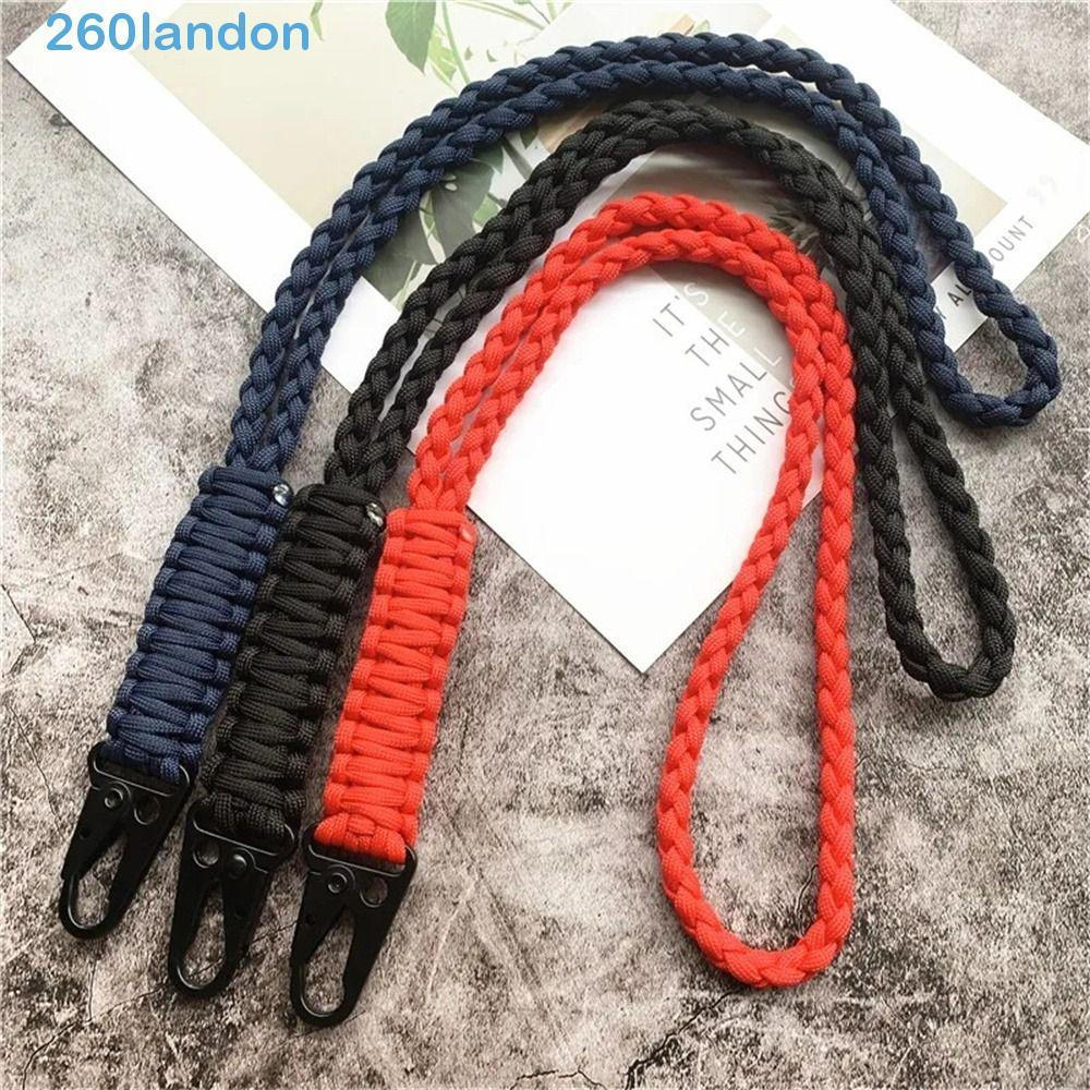 Cordão De Pescoço LANDON Paracord , Olecranon De Corda De Pára-Quedas Com Clipe De Metal , Tiras De Chave , Chaveiro Gua