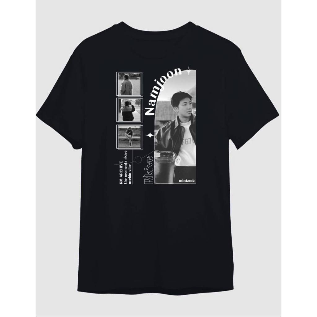 Camiseta RM Namjoon BTS 100% Algodão Malha Premium Estampa Kpop