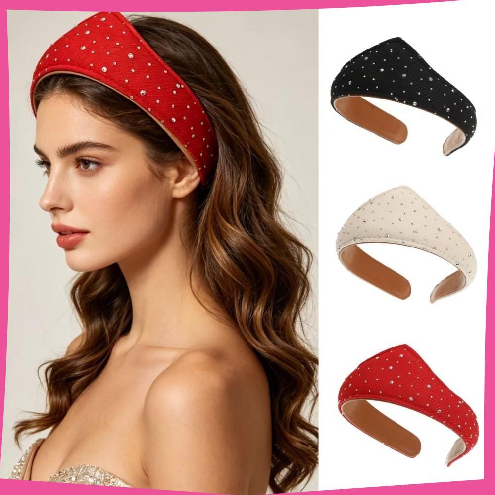 Tiara Triangular , Argola De Cabelo Em Forma De V De Couro , Faixa De Cabeça De Strass Antiderrapante Com Bord