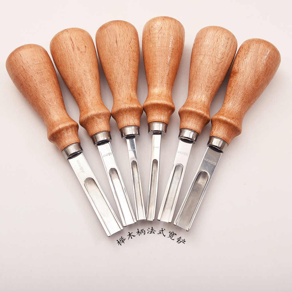 Cortador de borda larga francês tipo A/B, produtos de couro feitos à mão, seção de tambor de couro DIY, cortador de bord