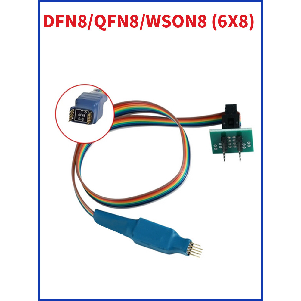 QFN8 WSON8 TSOP/SSOP8 Sonda Teste Chumbo Flip Soquete 6x8 5x6 Queima Leitura Escrita Agulha de Mola