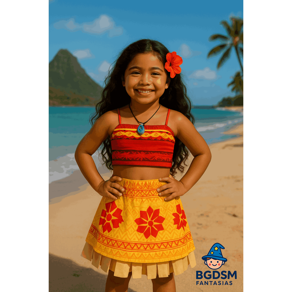Fantasia Infantil Moana FESTAS ANIVERSÁRIOS CARNAVAL MENINAS ENTREGA RAPIDA