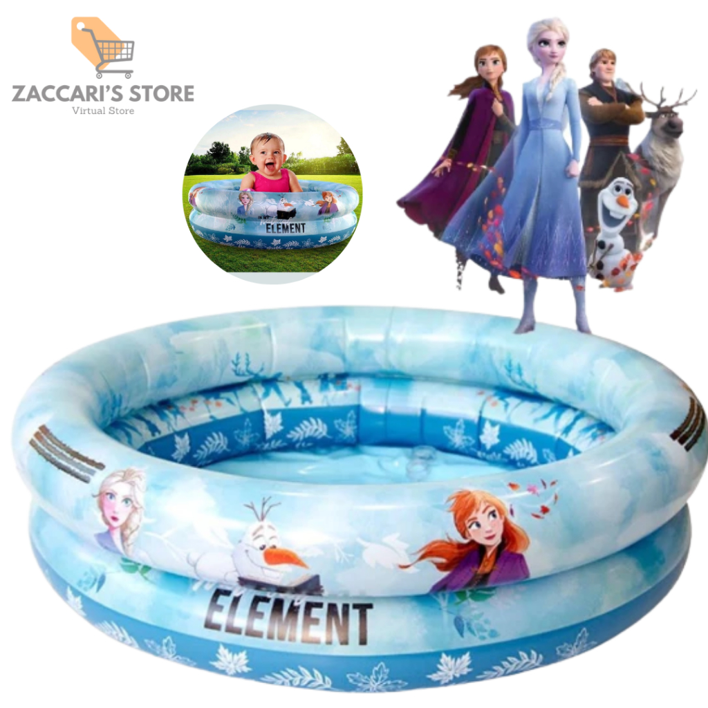 Piscina de plástico inflável para crianças 100 Litros Disney Frozen