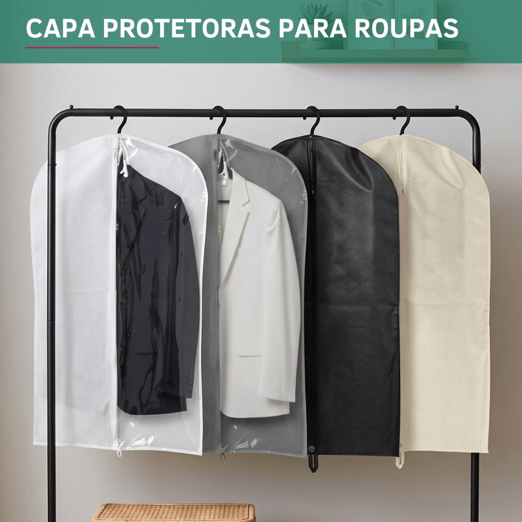Capa Protetora de Roupas Terno jaquetas Vestido de Noiva Festa Madrinha Anti Mofo Organizador