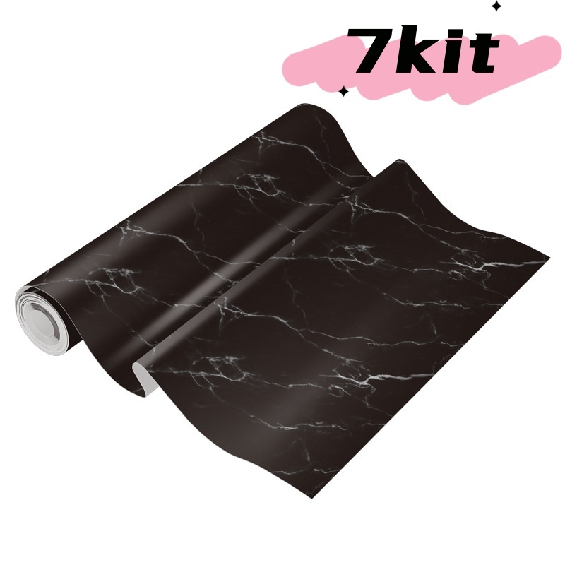 7 Unidades Papel De Parede Painel Autoadesivo Marmore Usável Em Fogão/Armário/Porta Inovação Com Filme Lavavel - Envio Já