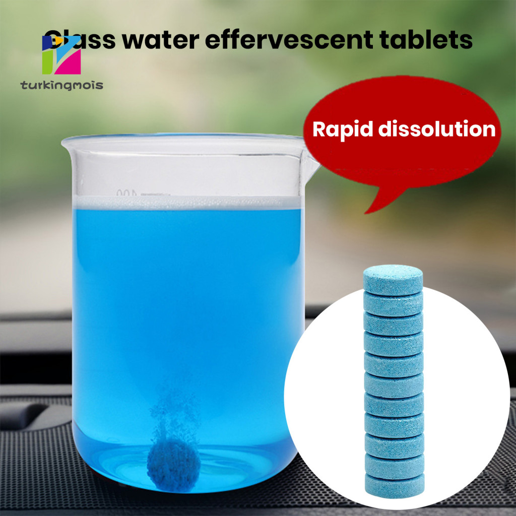 Car Windshield Cleaner Effervescent Tablets 10/20/40 Pcs Auto Glass Super Concentrated Washer Fluid Wiper for Streak-fre