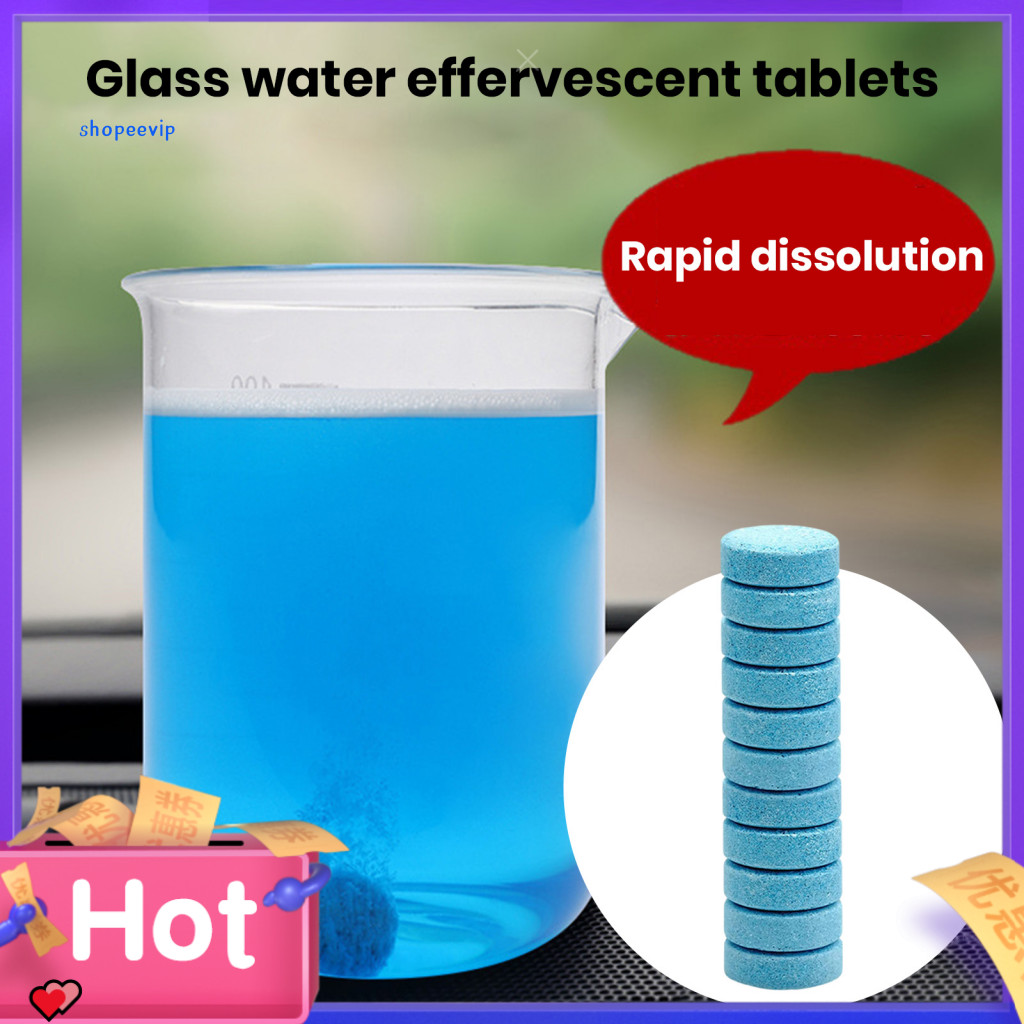 Car Windshield Cleaner Friction-reducing Wiper Blade 10/20/40 Pcs Auto Glass Effervescent Tablets Super Concentrated Was