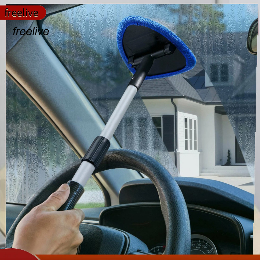 Windshield Tool Car Brush with Replaceable Microfiber Cloth Retractable – Window Cleaner for Easy Auto Glass for Cars