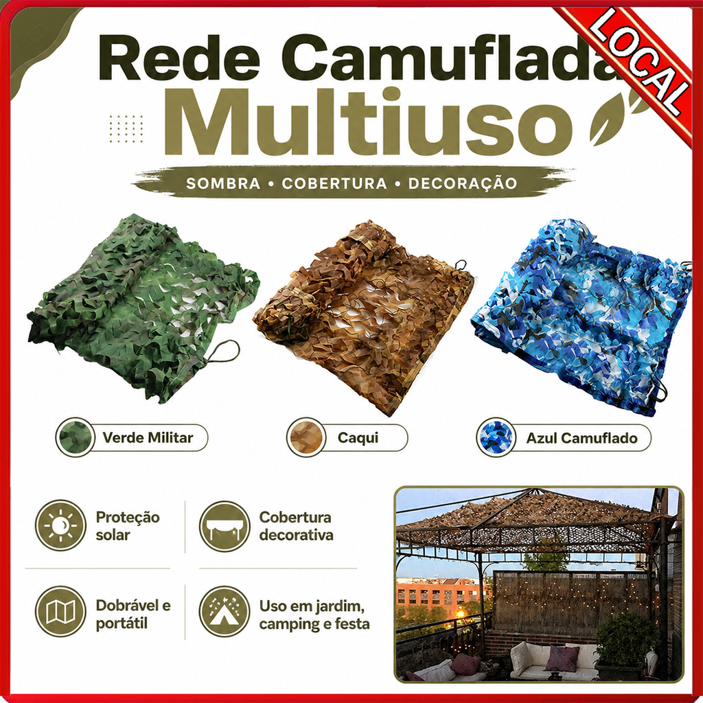Rede de camuflagem multicolorida pode cortar conjunto de sombra de varanda rede de bloqueio