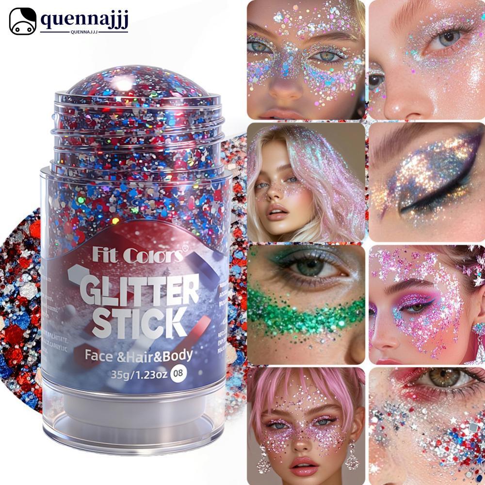 QUENNA Corpo Glitter Gel Rosto Lábio Sombra Multicolorido Maquiagem Para Festa Arte Do Cabelo Prego Lantejoulas Brilhant