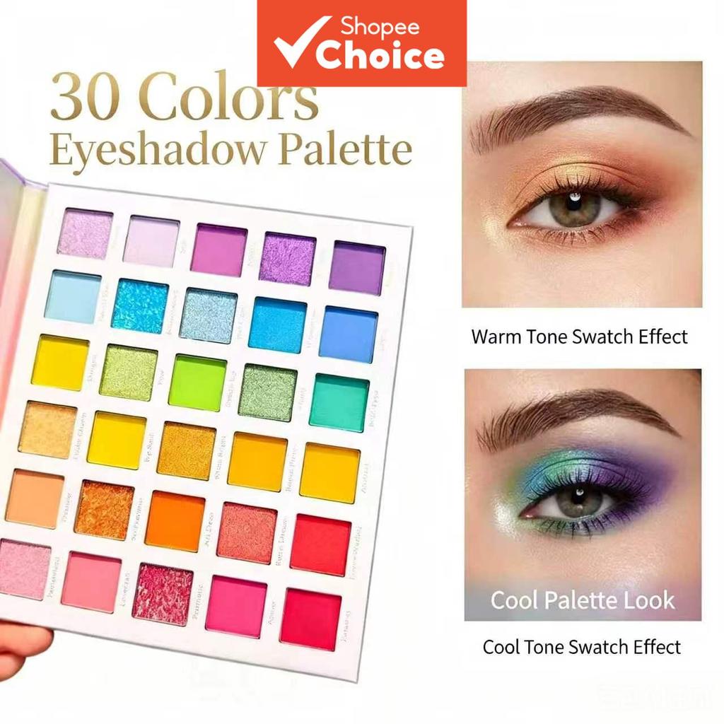 Paleta De Sombras Com 30 De Alto Pigmento-Maquiagem Multicolorida De Longa Duração , Escolha Oficial Acessível