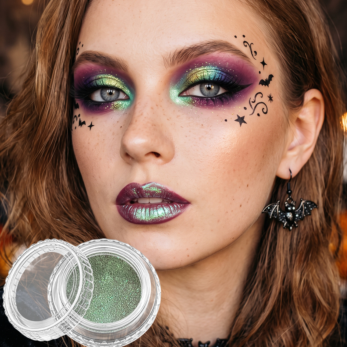 Pó De Glitter Camaleão Multicolorido-Sombra Polarizada Para Halloween Criativo Pérola Brilho Fino , Escolha Maquiagem Of