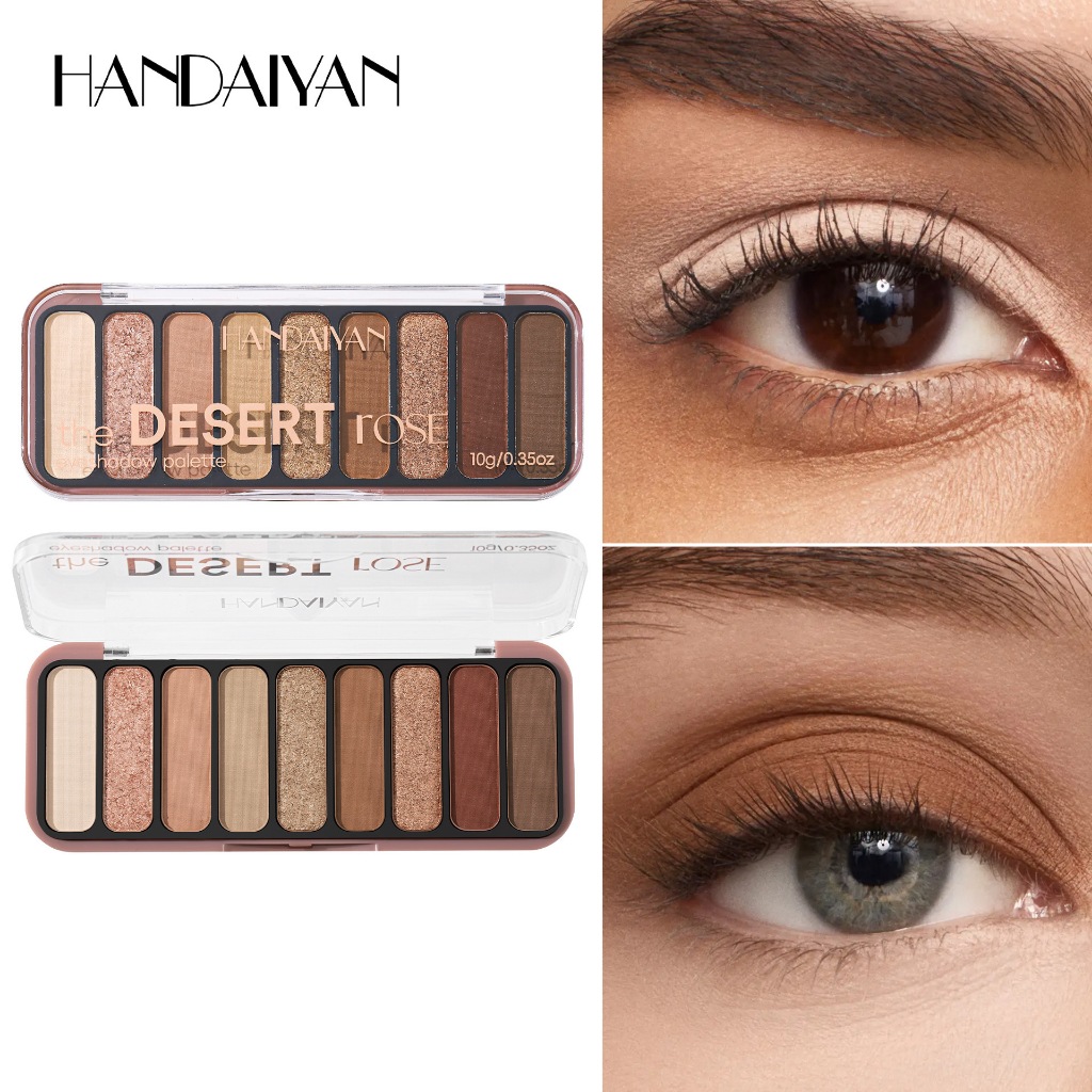 Paleta De Sombras De 9 Cores , Pó Brilhante Fosco , Conjunto Multicoloridas Com Brilho Fino