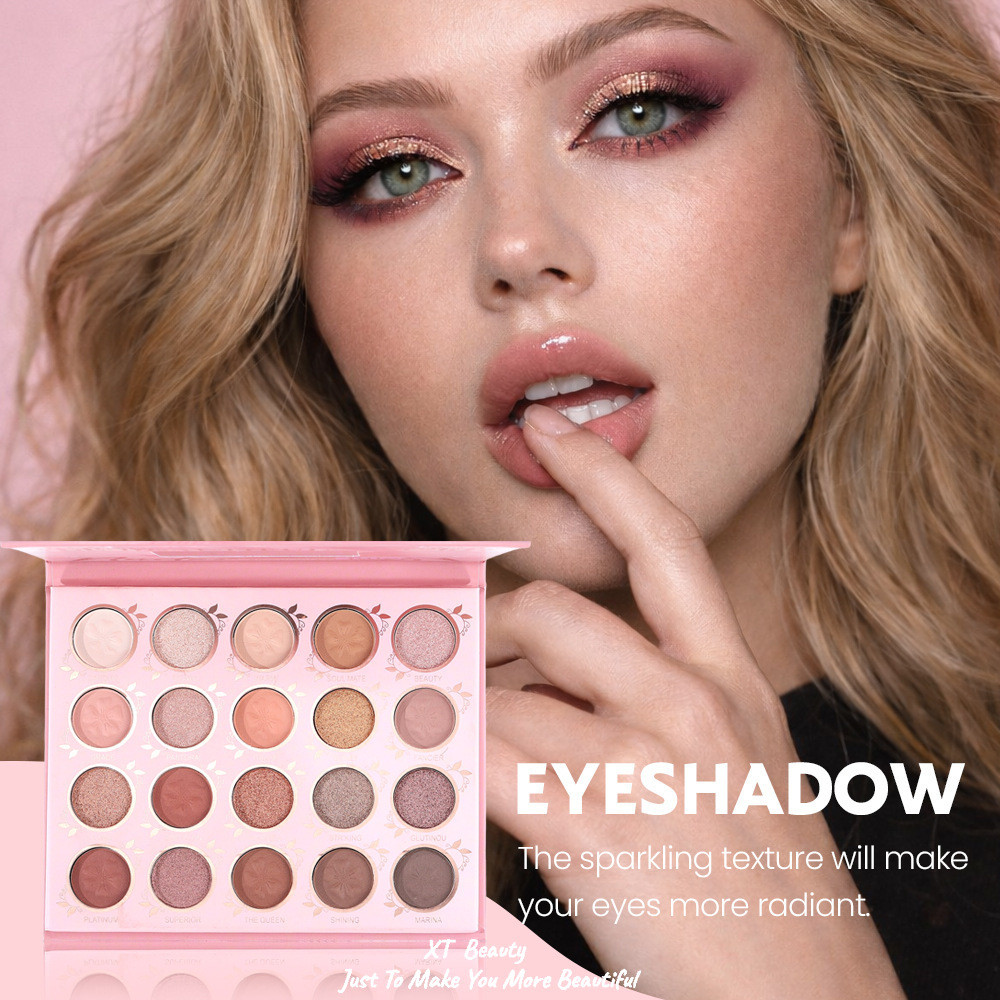 [XT] Paleta de sombras foscas com brilho Facial multicolorido fino piscando europeu americano maquiagem para os olhos pa