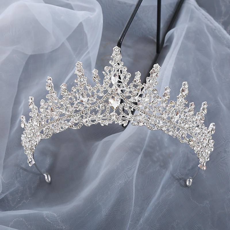Noiva Coroa Cabelo Ornamento Vestido De Rhinestone Faixa De Aniversário Jantar Casamento Headwear