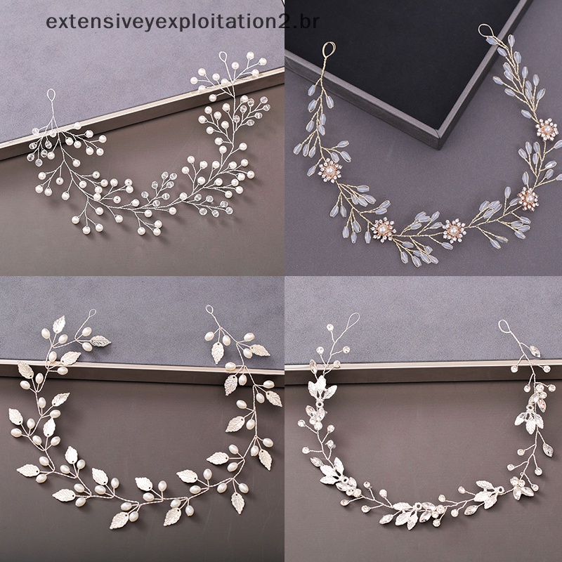 Fashion Women Headbands Pearl Rhinestone Flower Headband Acessórios De Cabelo Para Casamento Feminino Hair Jewelry .