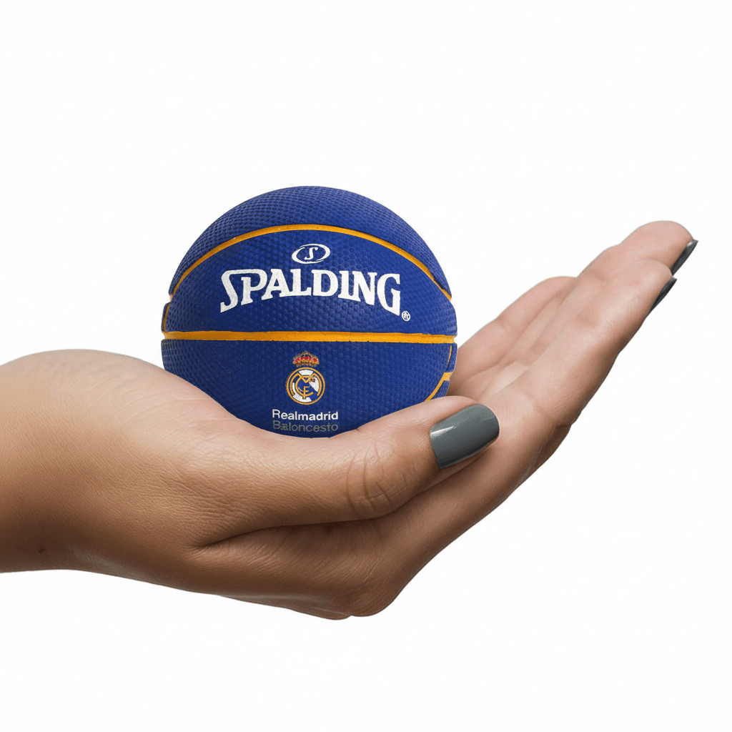Mini Bola de Basquete Spalding Spaldeen Real Madrid - Azul