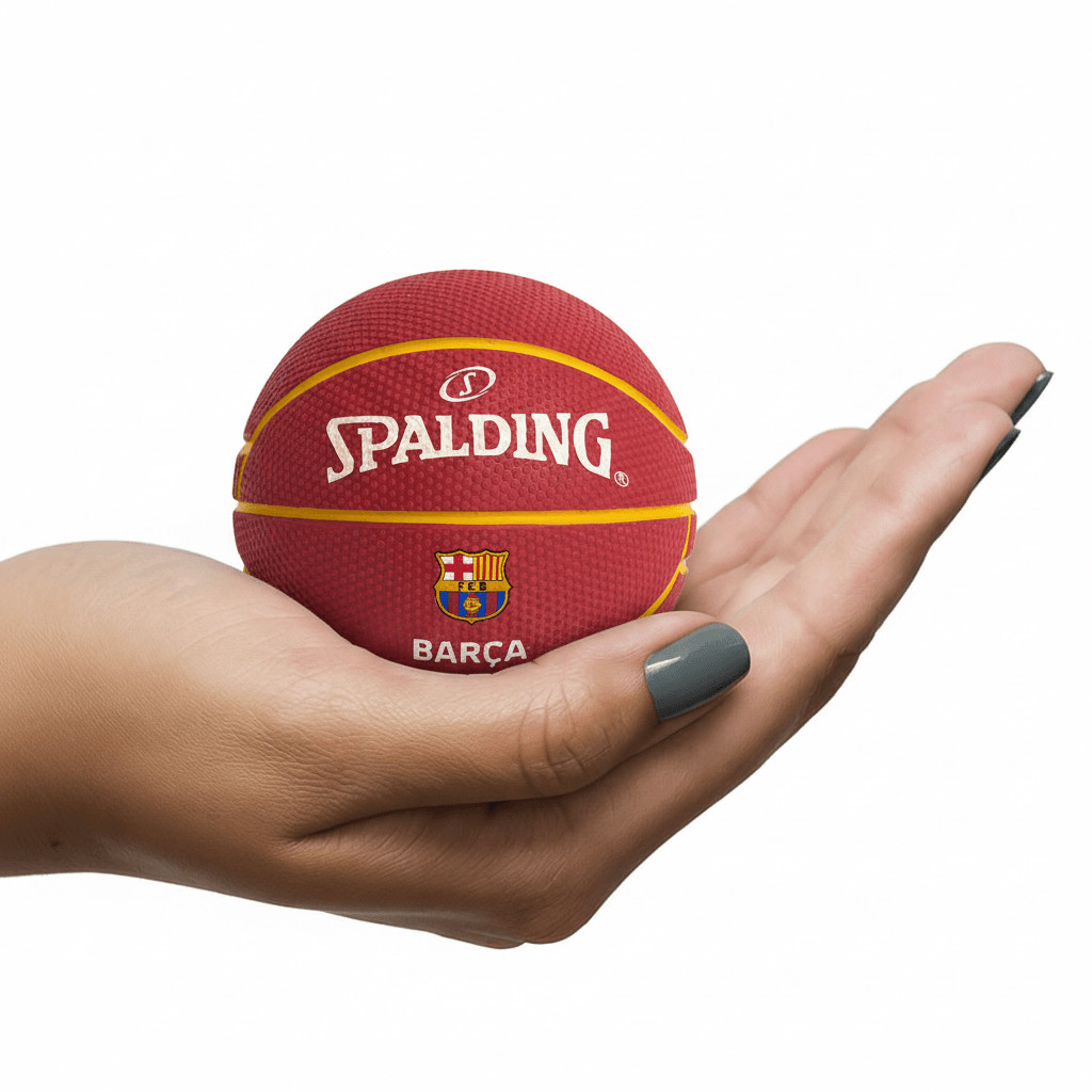 Mini Bola de Basquete Spalding Spaldeen Barcelona - Vermelho