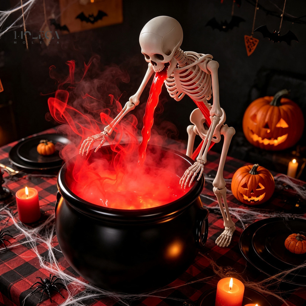 Mysterious Atmosphere Light for Bar Witch Pot for Party Decor Halloween Cauldron Fog Machine with Led Ultrasonic Mist Ma
