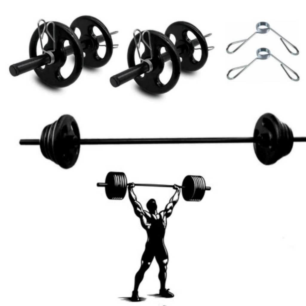 Kit Completo Body Pump + Barra 40CM + Anilhas Pintada 20kg