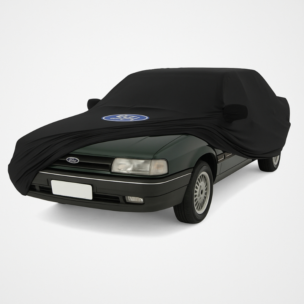 Capa Para Versailles Ghia Gl Ford Tecido Cor Preta Lycra Lp