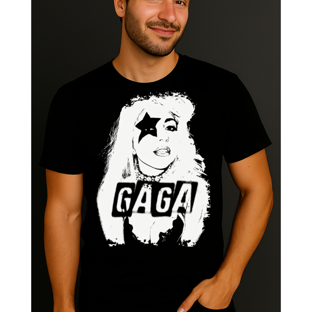 Camiseta LADY GAGA Estrela Superstar Música • Pop Icon • Art & Freedom • Unissex 100% Algodão