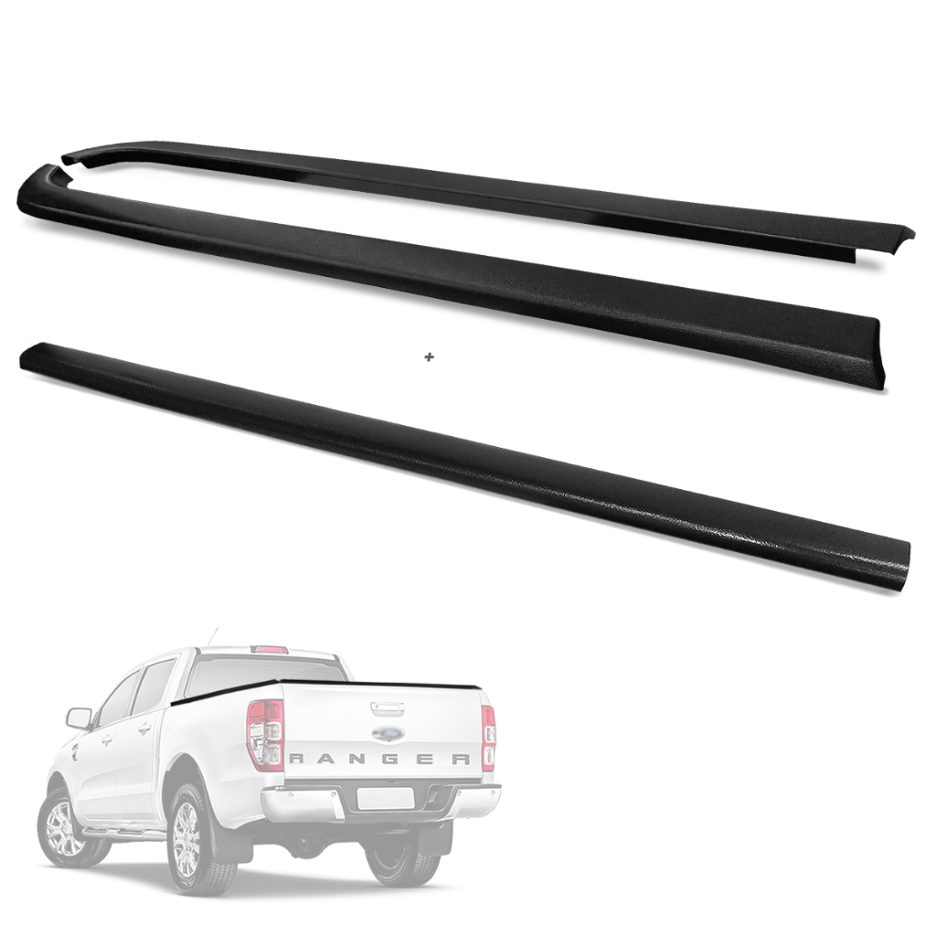 Kit Protetor de Borda Ranger CD 2013 a 2023 Lateral e Tampa Caçamba