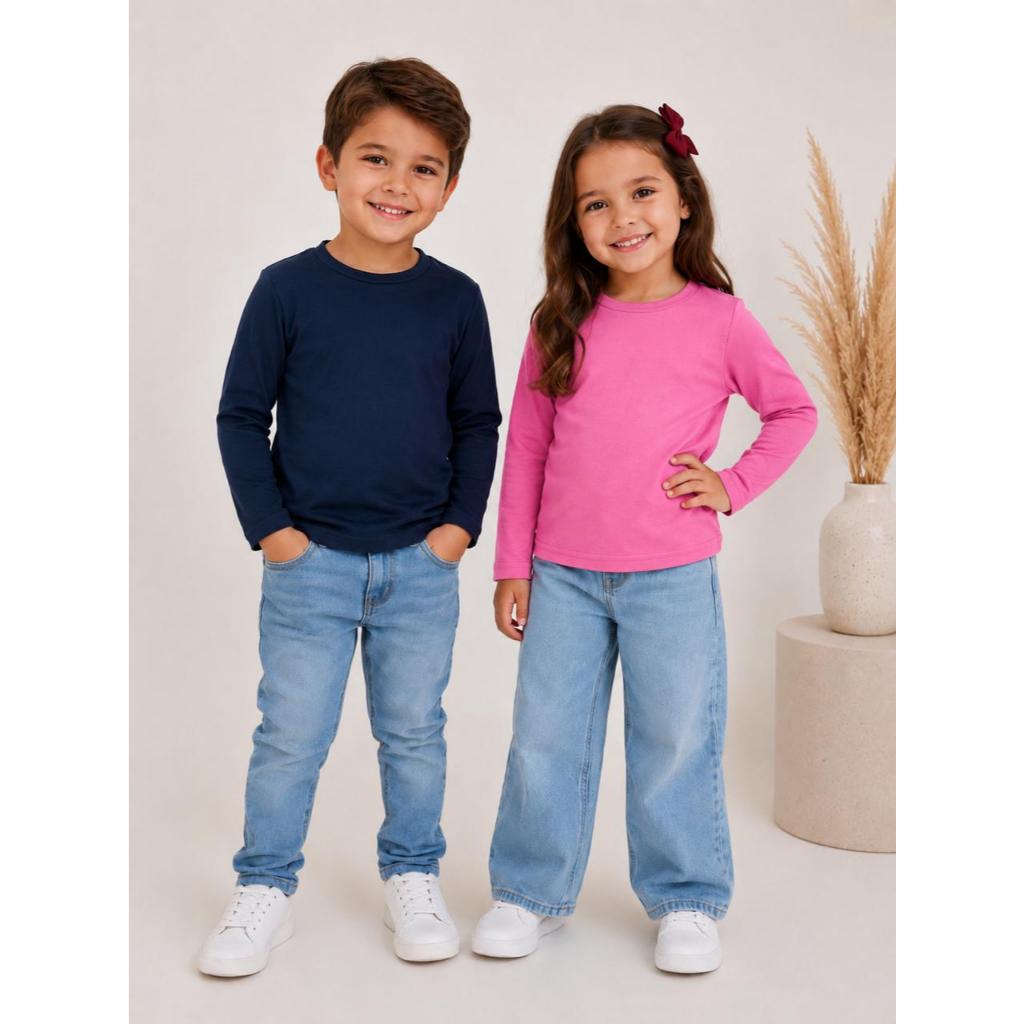 KIT 6 BLUSAS TÉRMICAS INFANTIL SEGUNDA PELE MANGA LONGA PELUCIADA INVERNO