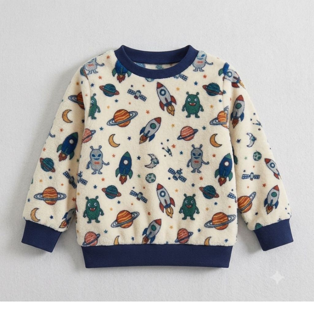 Blusa de Frio Infantil Fleece Peluciada Menina Casaco Quentinho Inverno Manga Longa Macia Confortável