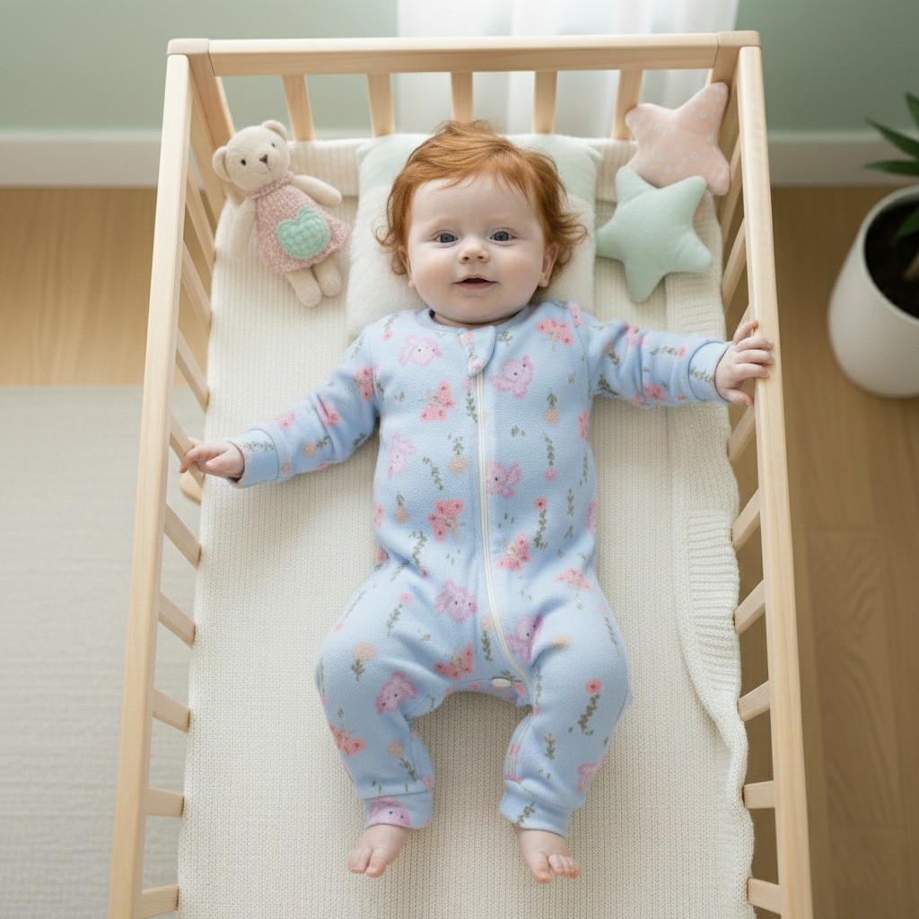 Macacão Bebê Menina Jardim Azul Pijama Soft Manga Longa Quente Peluciado Premium Luxo