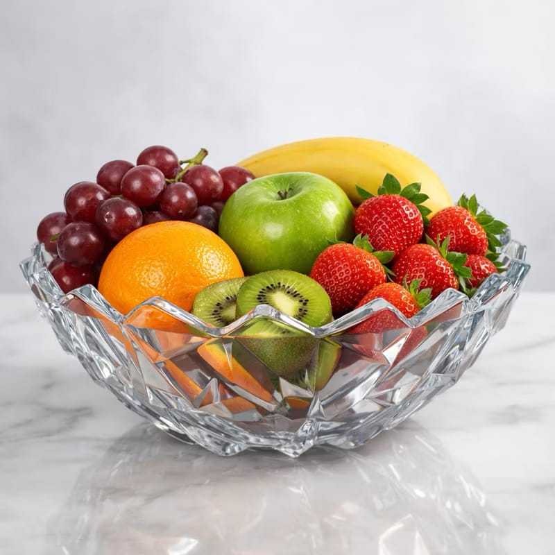 Centro de Mesa- Saladeira -Fruteira Bowl em Vidro Ideal para Sobremesas, Saladas ou Frutas
