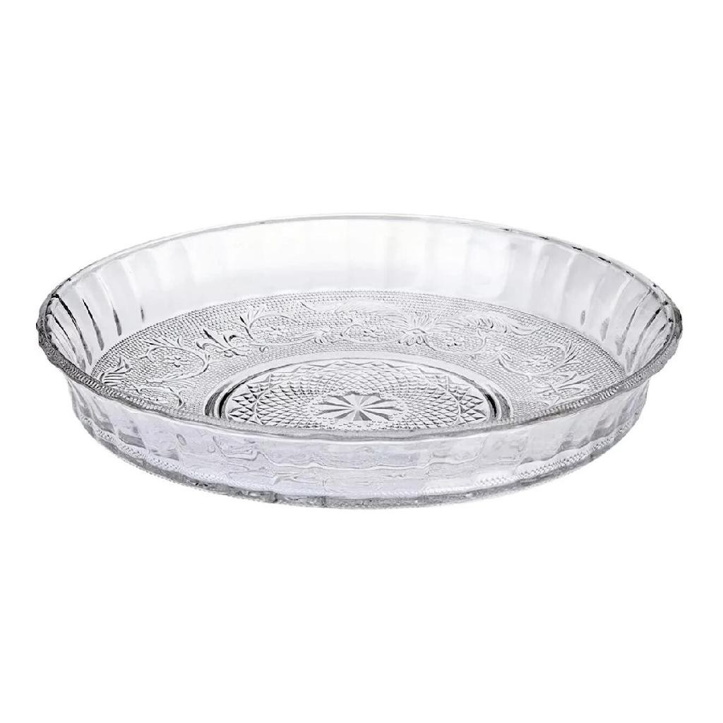 Prato Centro De Mesa Em Vidro Fruteira Saladeira 30cm