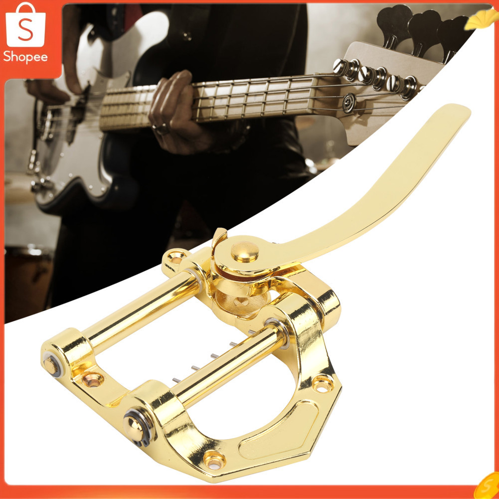 audiohome01.br Ponte Vibrato Tremolo Unidade Metal Tailpiece Grande Haste de Balanço para ES335 Guitarra ElétricaOuro