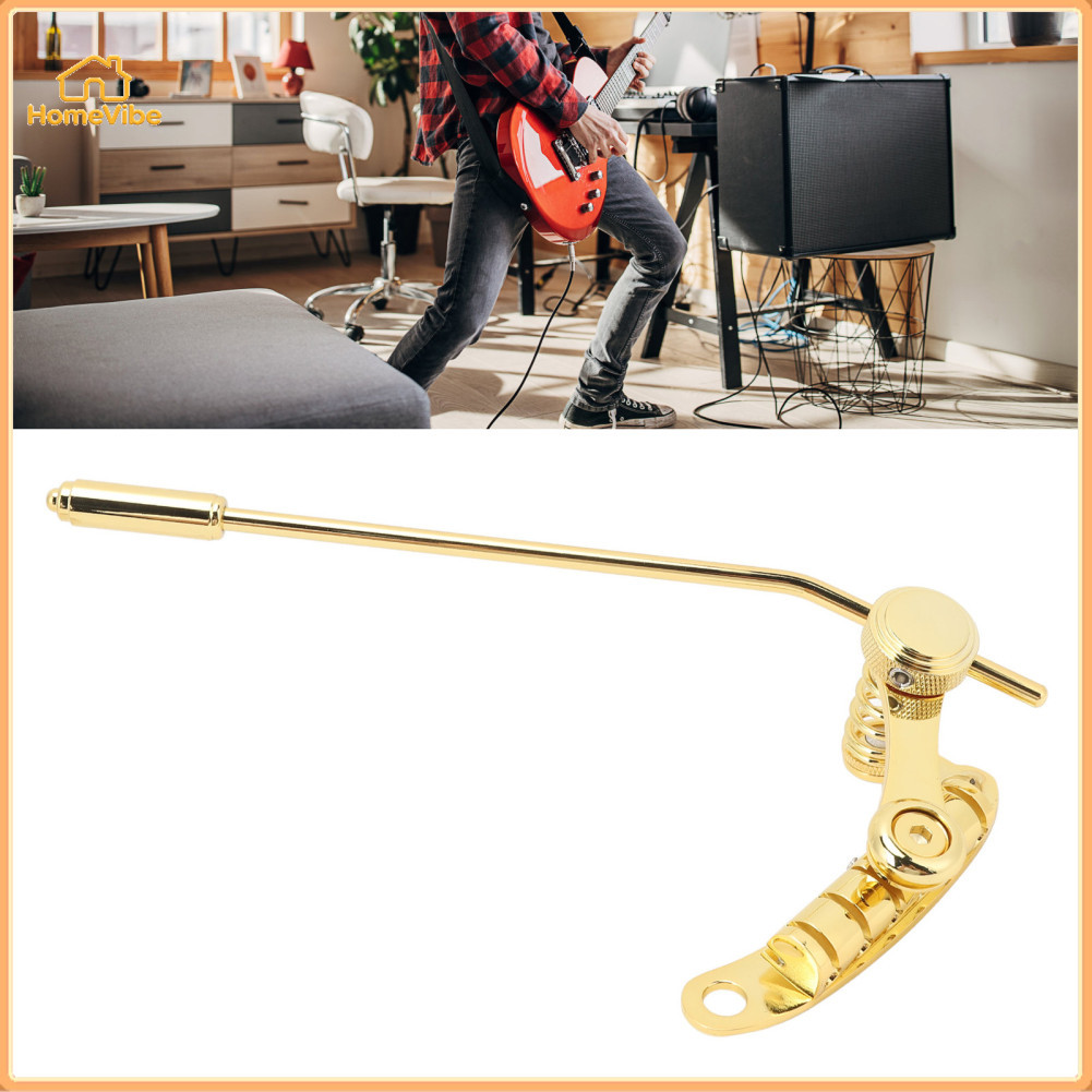 HomeVibe Liga de Zinco Vibrato Bridge Tailpiece Guitarra Elétrica Tremolo com Barra de Parada para SG Acessório