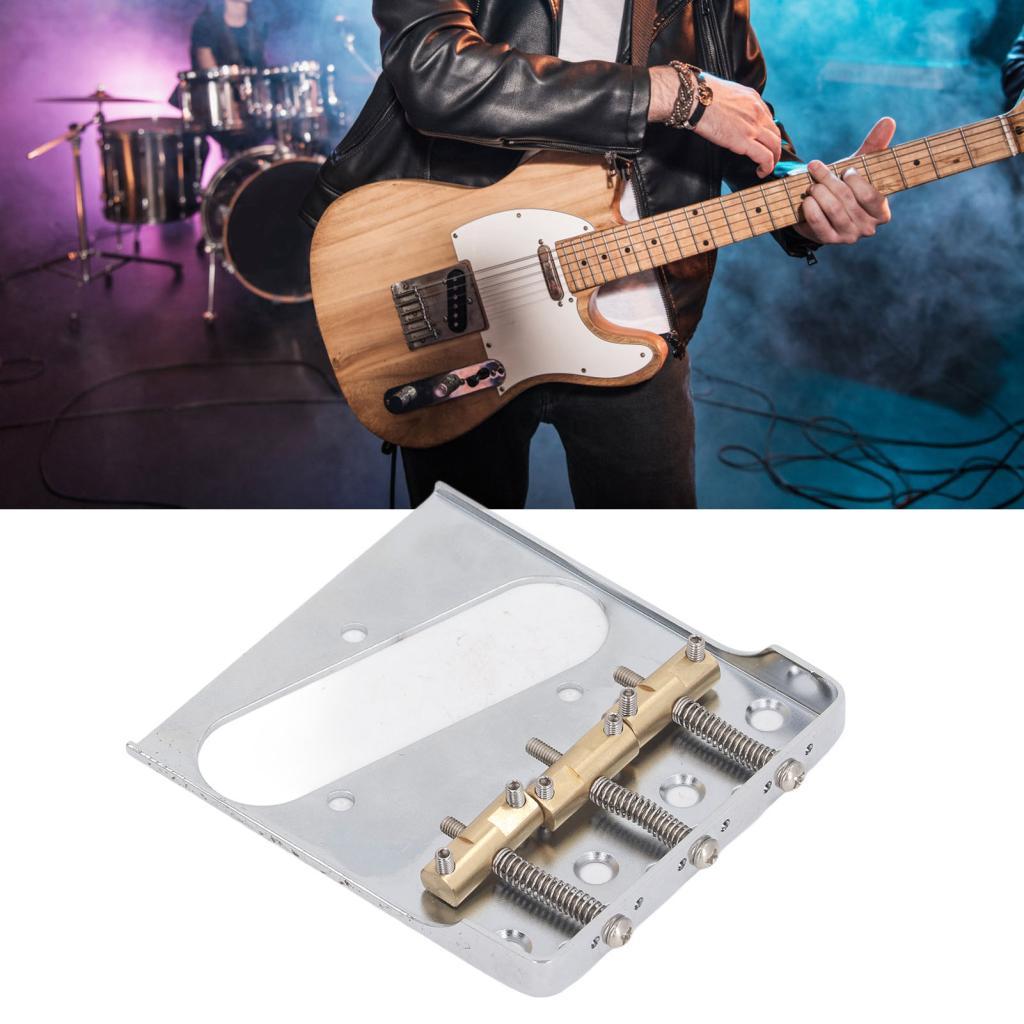 Mingzhe Guitar Bridge Tailpiece 3 Selas de Latão Peças Elétricas Telecaster Vintage