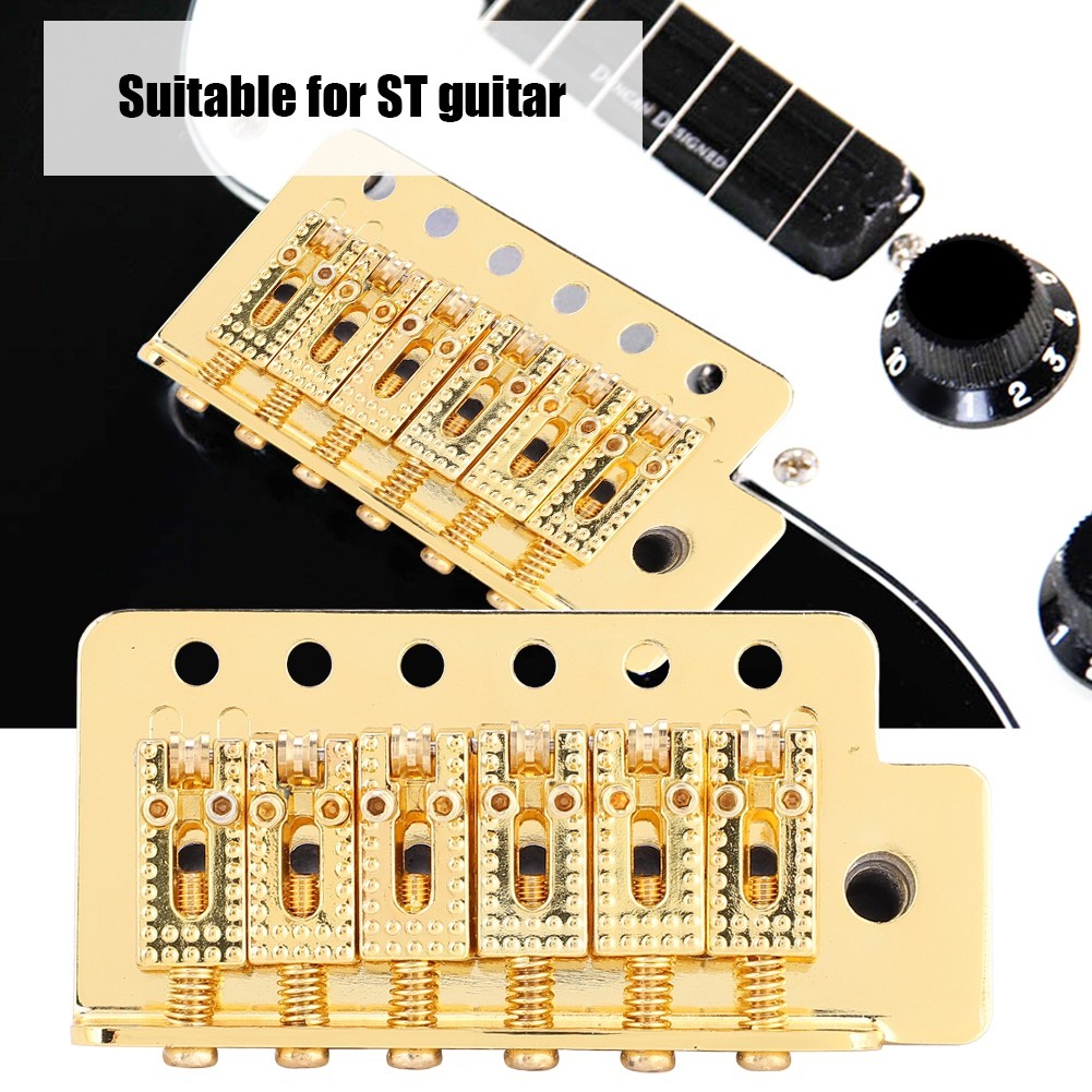Tremolo System Roller Locking Vibrato Bridge Tailpiece ST Guitar Latão Aço Acrílico Ouro Prata Preto Guitarristas