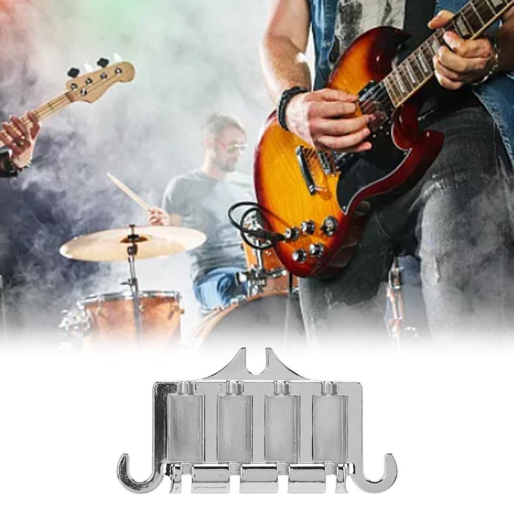 Mingzhe ELÉTRICO BASS BRIDGE 4 CORDAS DE METAL TAILPIECES PEÇAS DE SUBSTITUIÇÃO DE GUITARRA COM PARAFUSOS PARA