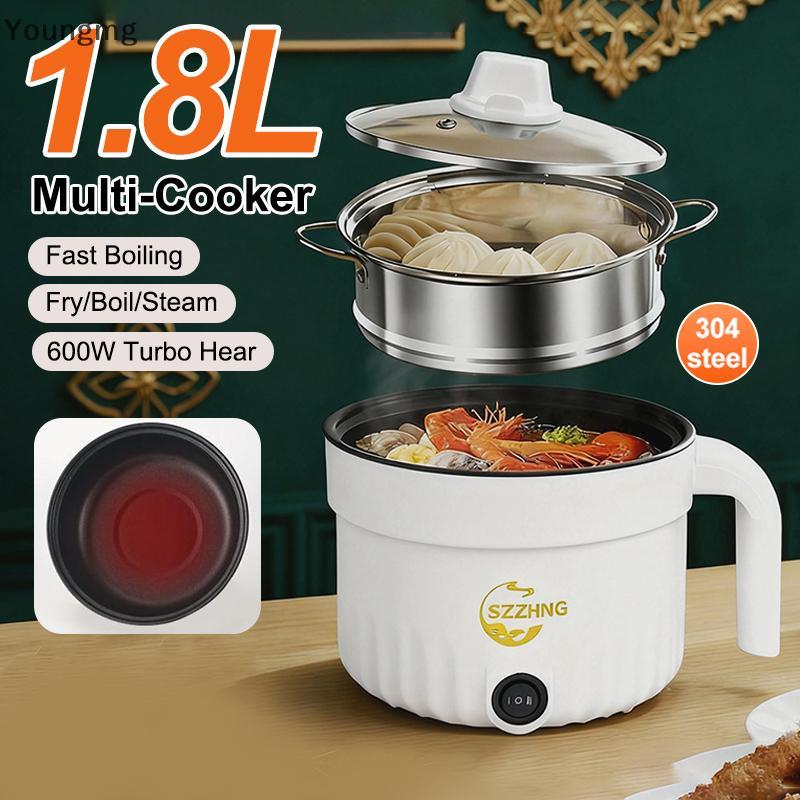[Youngmg] Mini Panela De Arroz Com Vaporizador Pequena Quente Não Sti Multil Lutuan Ng Kanin 1.8L Barata Aquecimento Elé