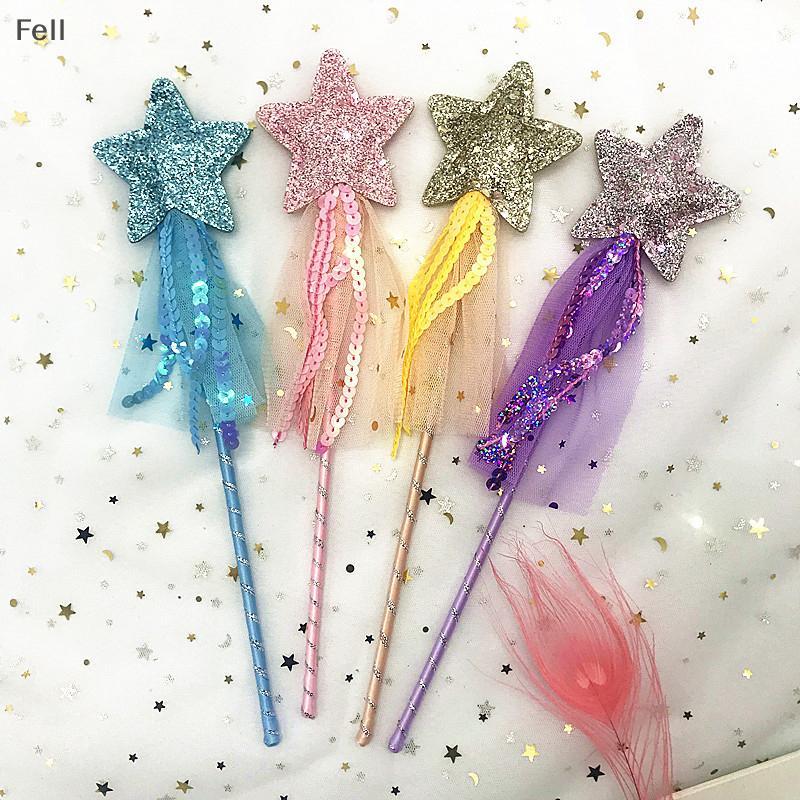 [Fel] Venda Bonito Dreamlike Estrela De Cinco Pontas Varinha De Fada Crianças Sti Girl Presente De Aniversário Quente