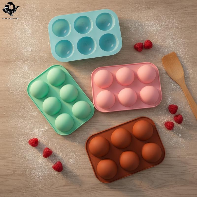 PFG Meia Esfera Molde De Chocolate De Silicone 6 Buracos Não-Sti Qualidade Alimentar Para Cacau Quente Casa Cozimento So