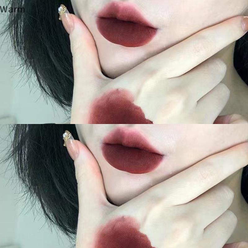 Quente Retro Vermelho Marrom Tom Lipsti Mousse Fosco Lábio Lama Veludo Esmalte Não-Sti Copo Lipgloss Maquiagem Matiz Lab
