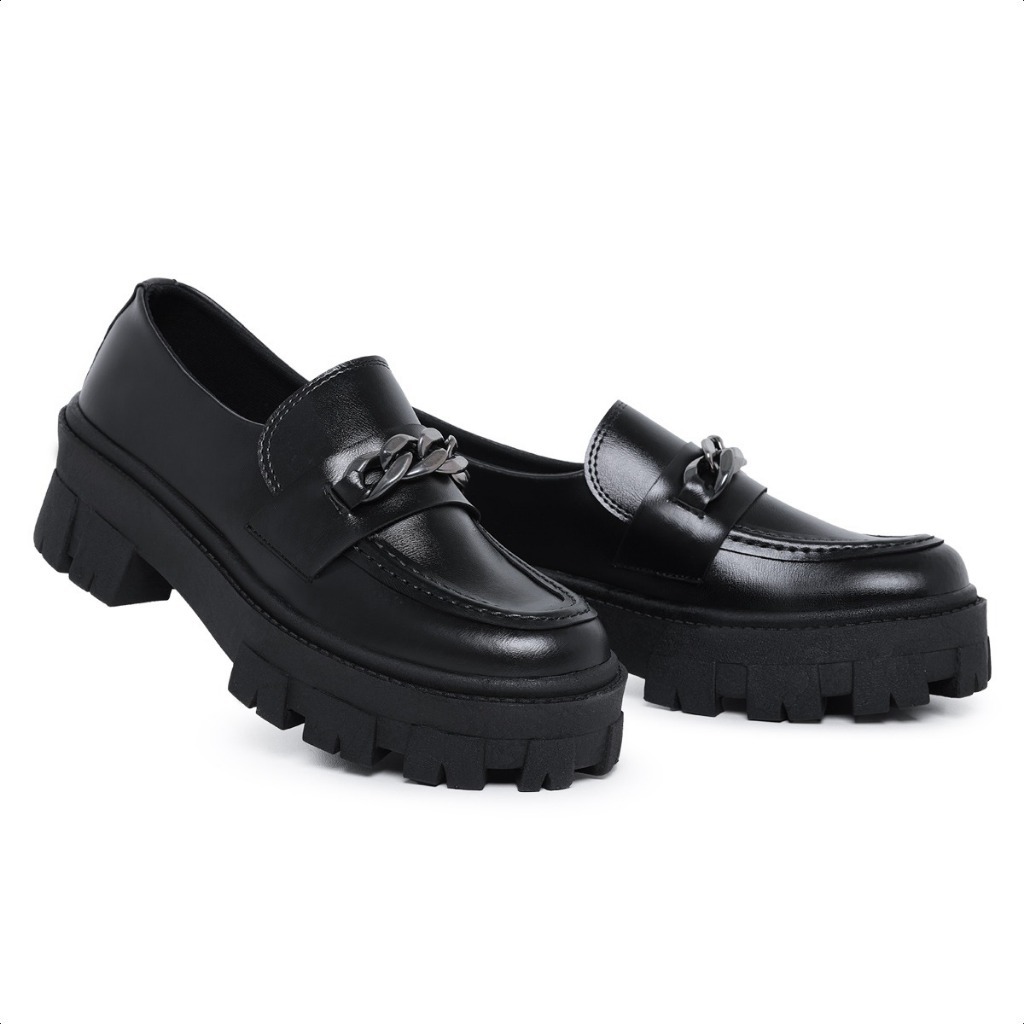 Mocassim Corrente Blogueira Tratorado Unisex Númeração Especial Rialis