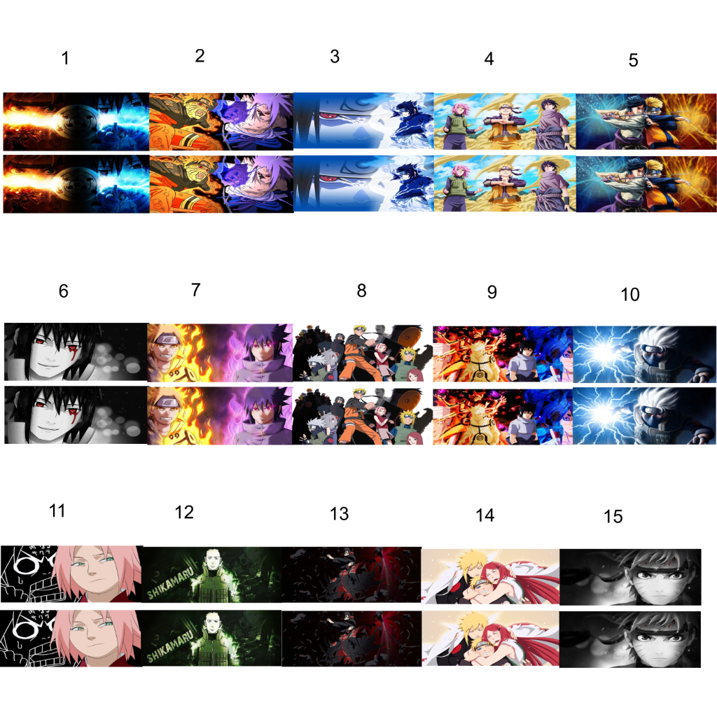 30 Estampas Sublimaticas Para Canecas Impressas Prontas Do Naruto, Sasuke, Sakura